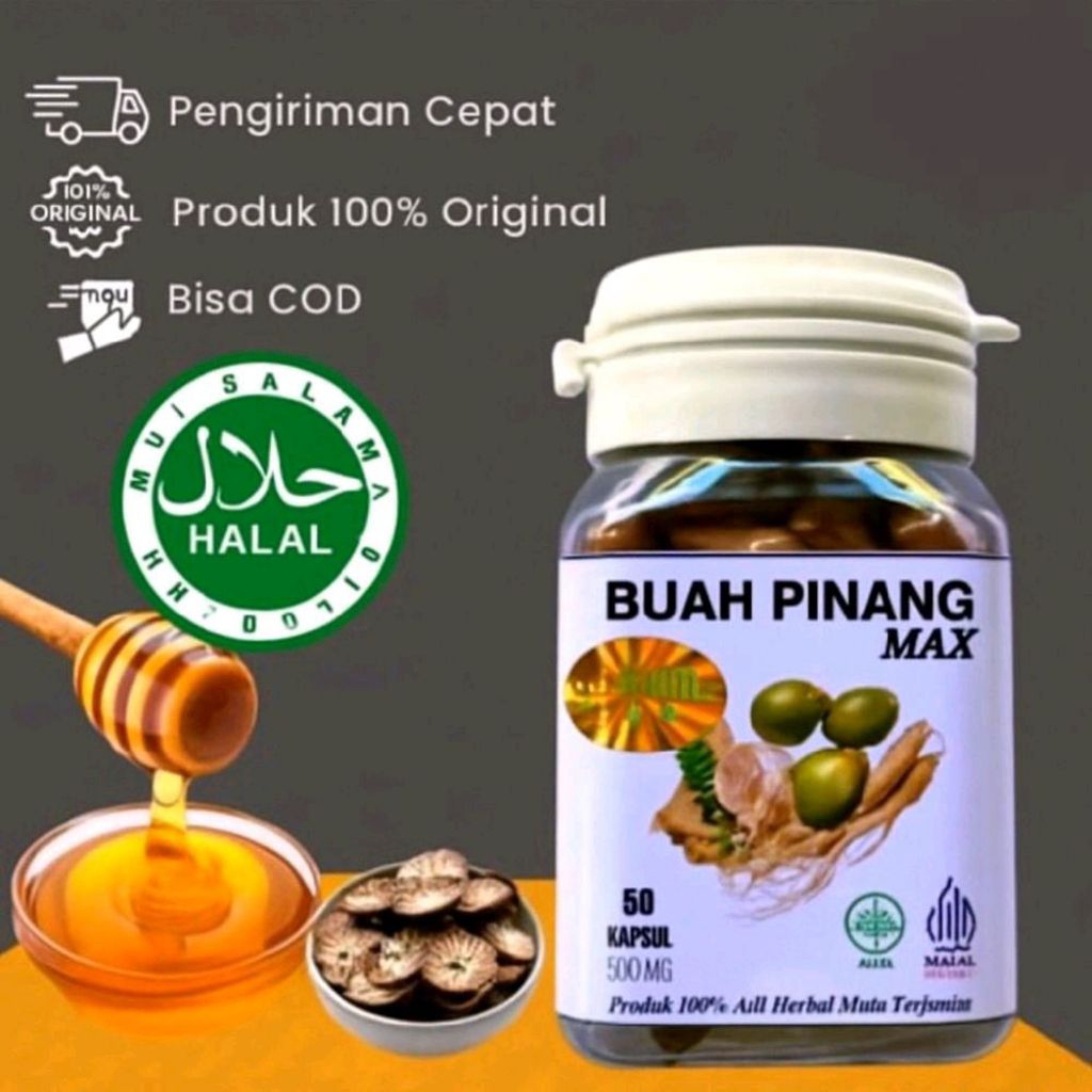 Kapsul Buah Pinang Muda Max Original Asli 100% isi 50 kapsul