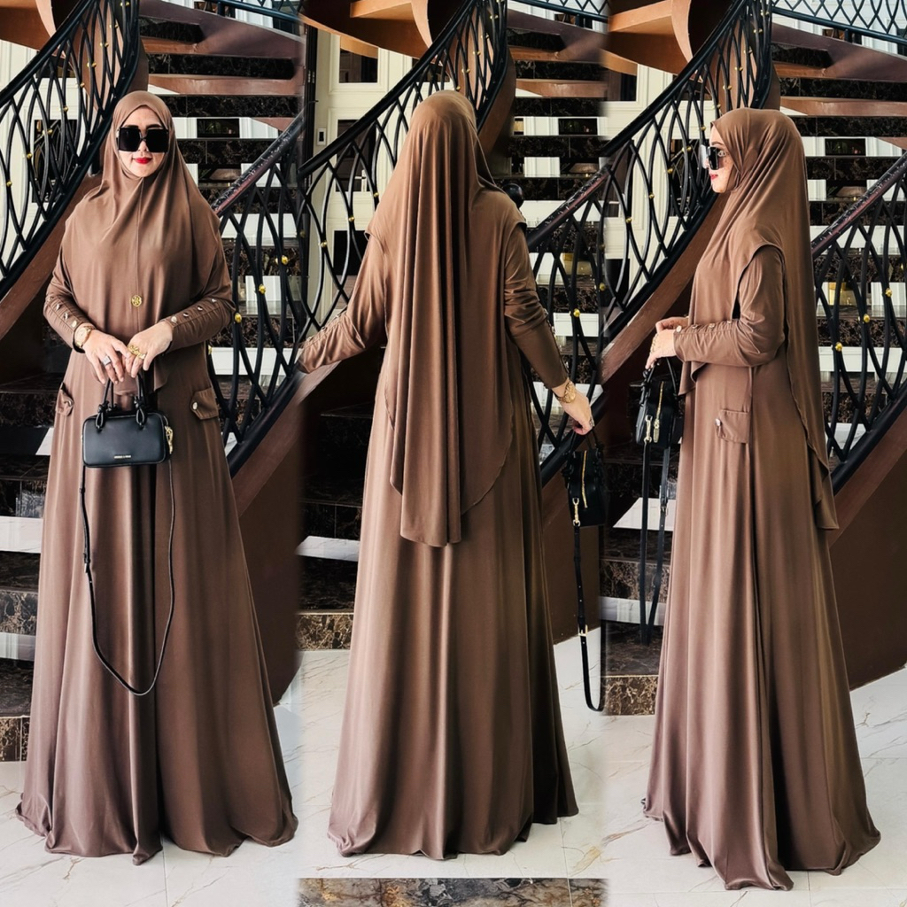 Annisa set syari//dress original jersy korea import