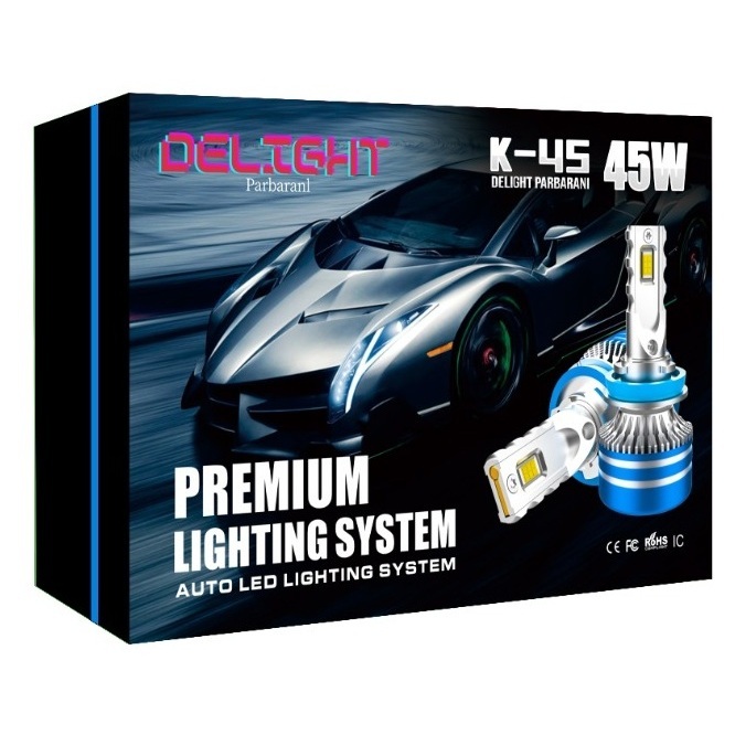 DELIGHT LED K-45, 55W CANBus 6000K - H1, H4, H7, H11, 9005, 9006, 9012