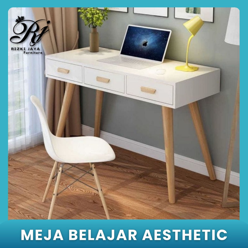 meja belajar aesthetic