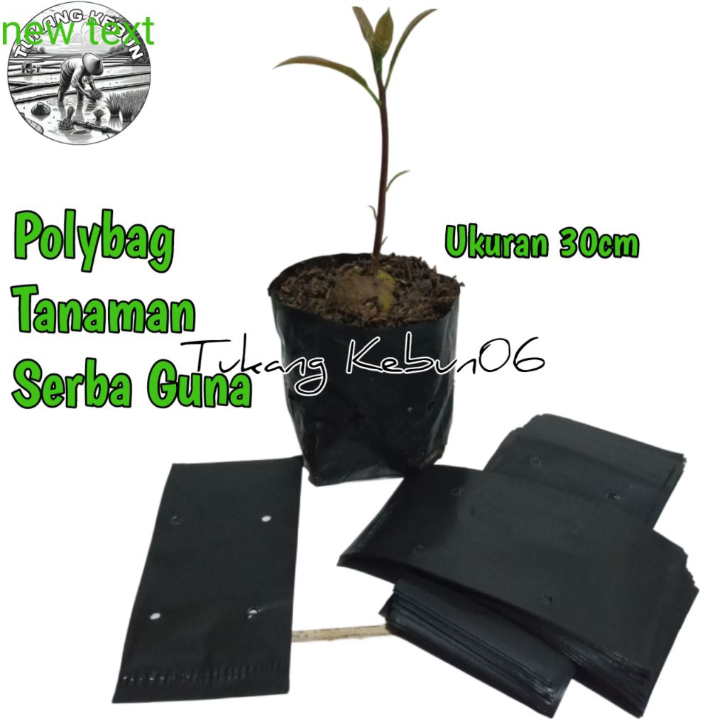 Plastik Polybag Ukuran 30cm Bahan Tebal kuat dan tahan lama Polybag Tanaman Hias Polybag Tanaman Bua