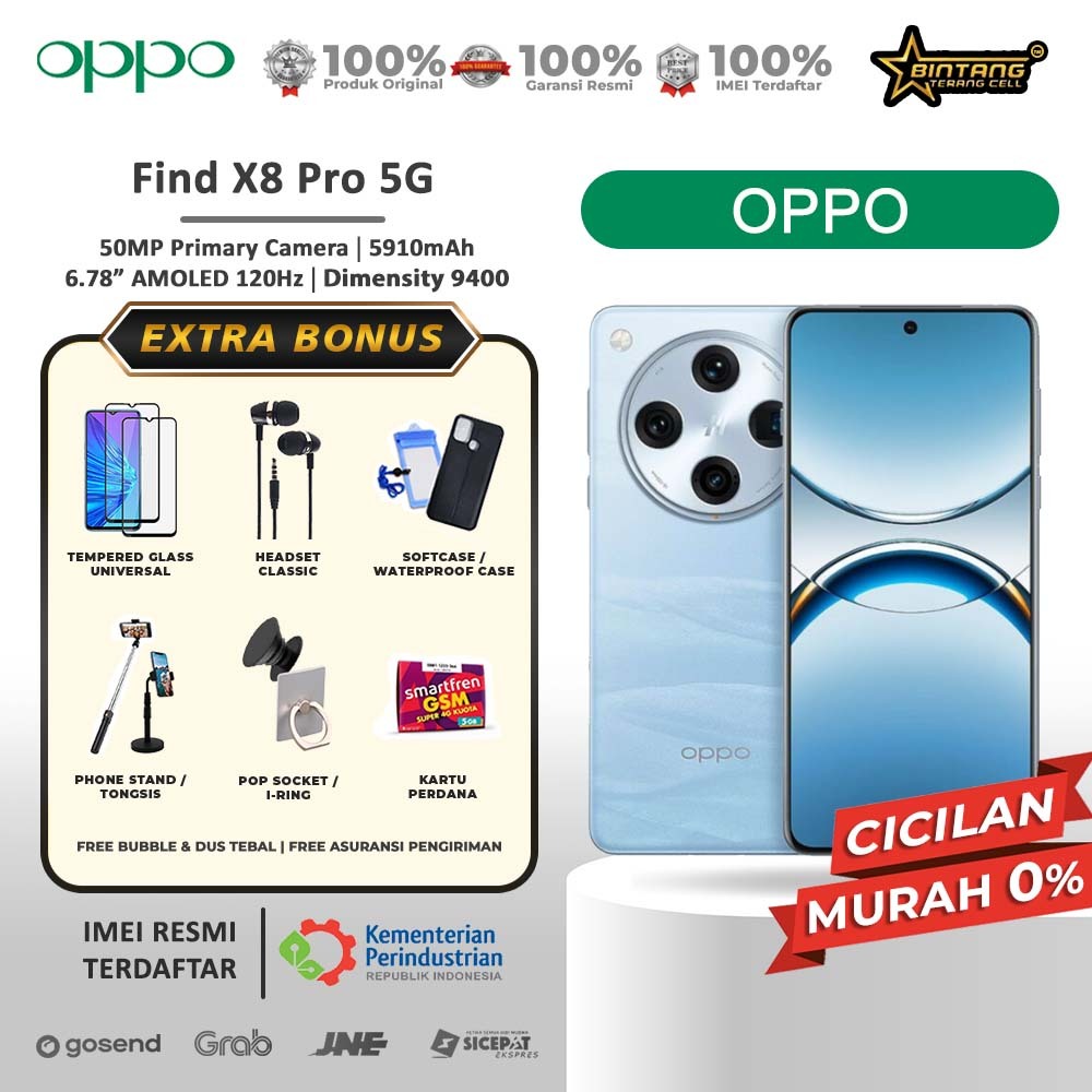 Oppo Find X8 Pro 5G RAM 16/512GB Garansi Resmi