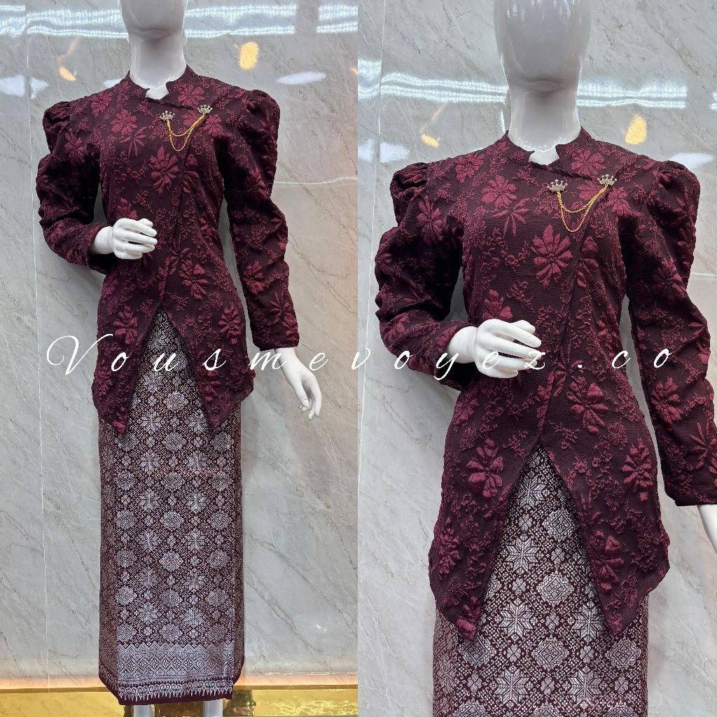 FREE BROSS / STELAN KEBAYA JANGGAN BAHAN FUKURO JAGUARD / KEBAYA JANGGAN TERBARU / KEBAYA FUKURO / K