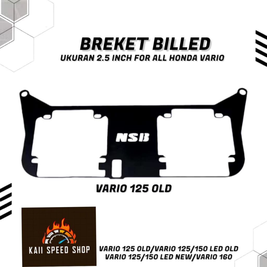 kss Breket Dudukan Lampu Projie Biled 2,5 inch HID Vario 160/Vario 125 OLD/Vario LED OLD/Vario 150-1