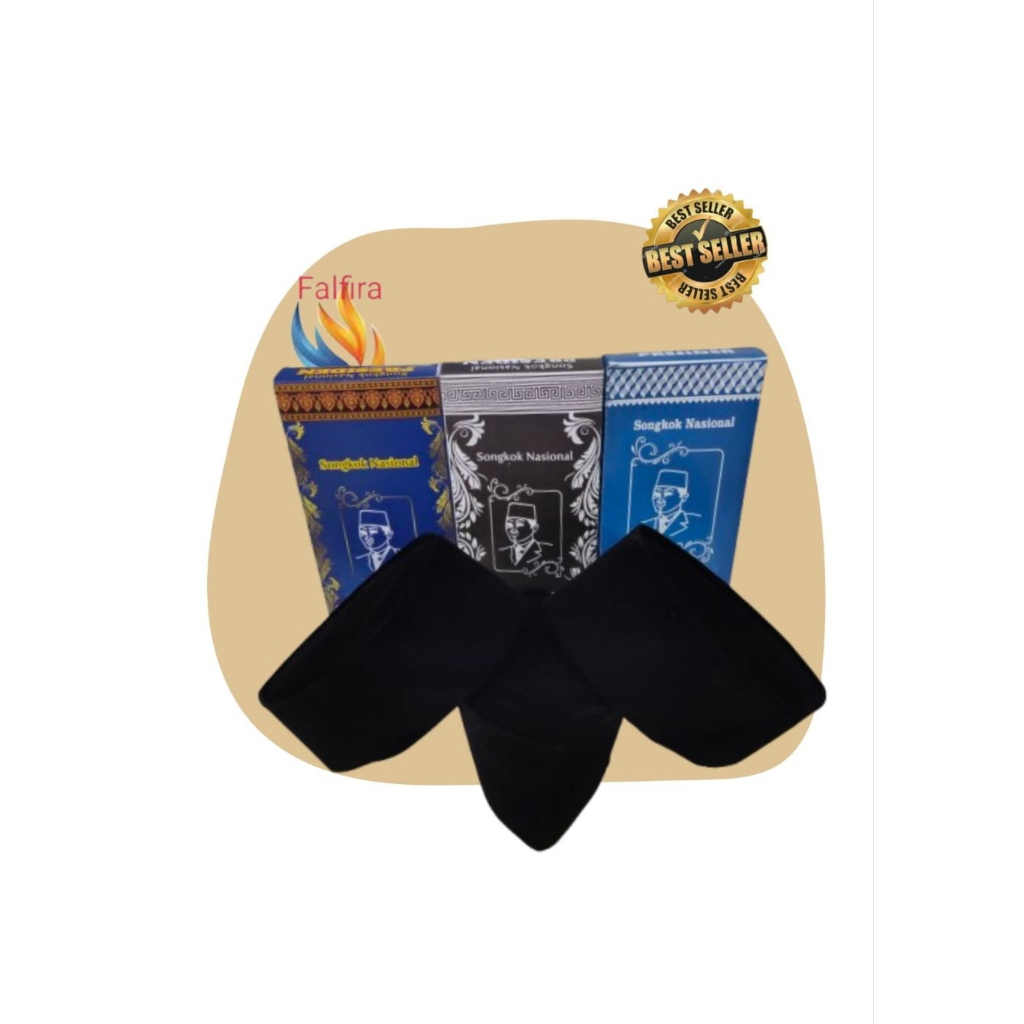 SONGKOK PECII KOPIAH PRESIDEN HITAM POLOS NON AC