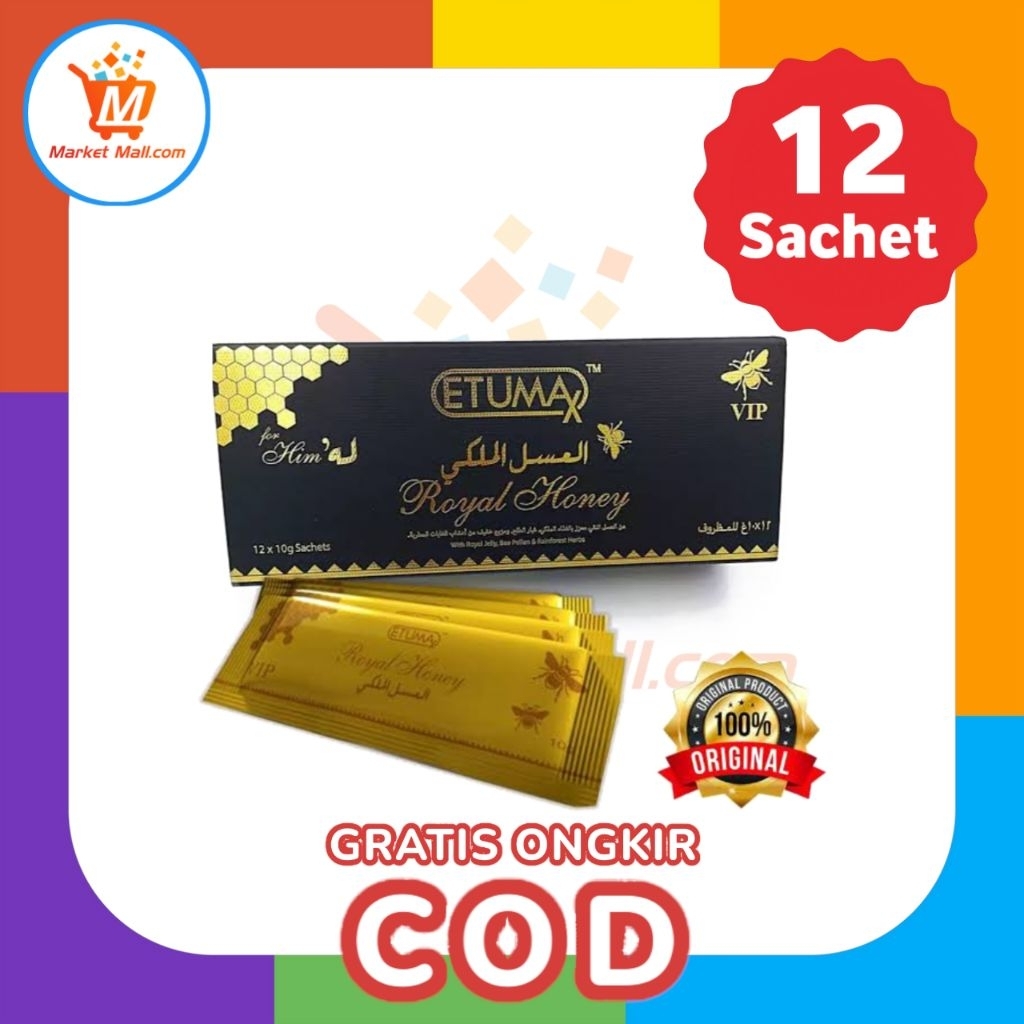 Madu Etumax Royal Honey For Him VIP Original 1 Box Isi 12 Sachet