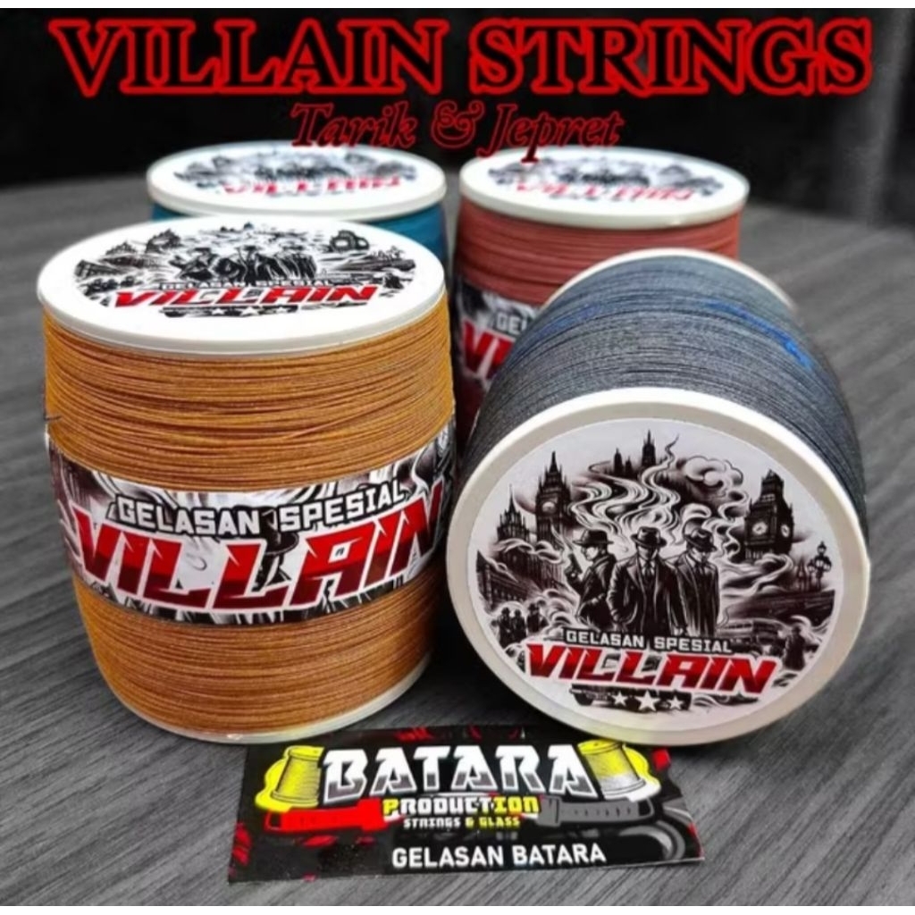 Senar Gelasan Layangan VILLAIN Matot Tajam untuk Tarik dan Jepret Super Kuat dan Tajam