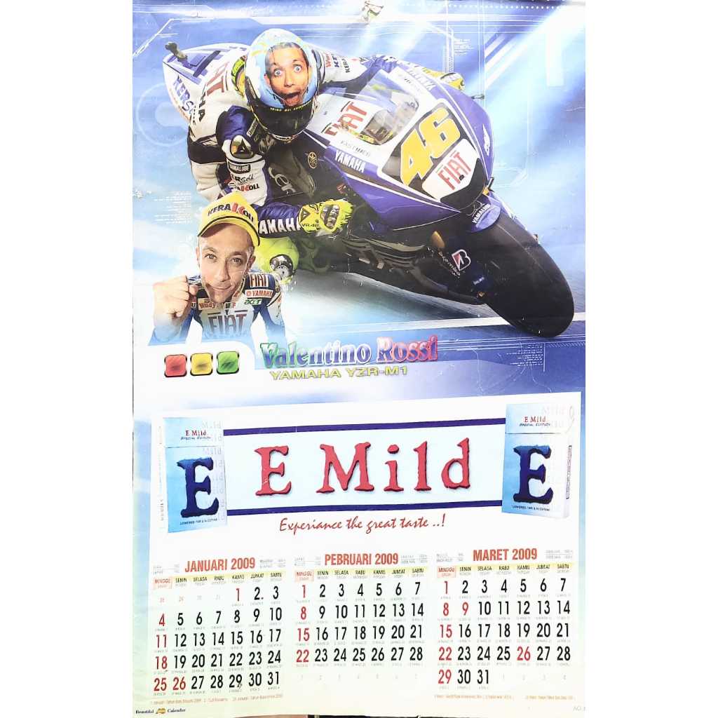 KALENDER JADUL KALENDER TAHUN 2009 MOTOR VALENTINI ROSSI
