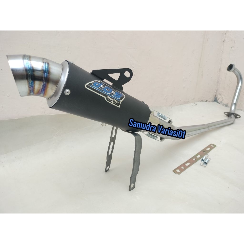 Knalpot Racing Dos Cat Coating Hitam Untuk Motor Jupiter MX old 135, Jupiter MX new 135, Satria Fu k