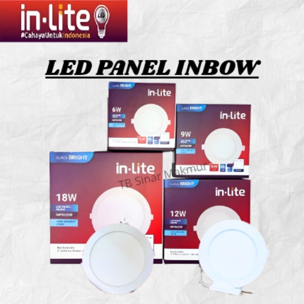 In-Lite Led Lampu Plafon Downlight Inbow Bulat INPS628R