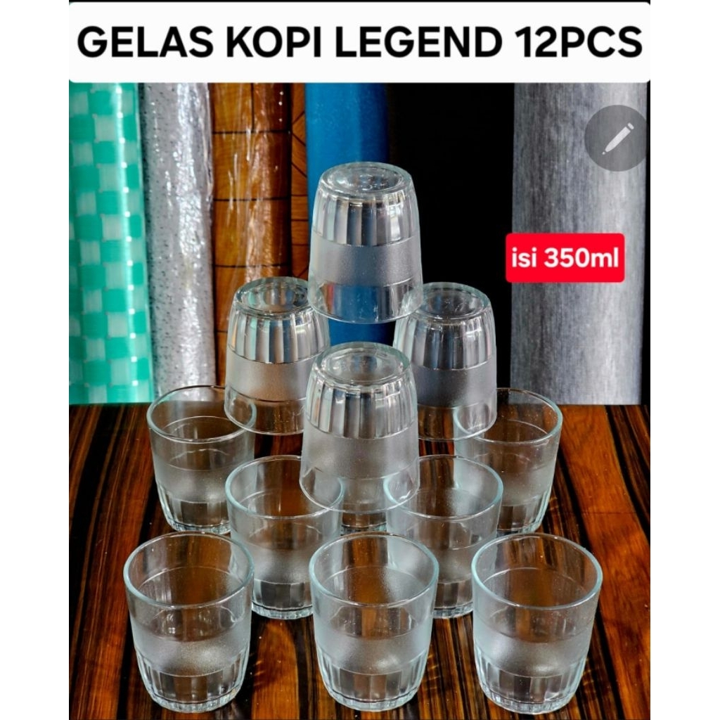 GELAS KACA KOPI JADUL LEGEND 12PCS