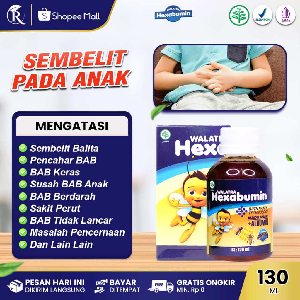 WALATRA HEXABUMIN Obat Sembelit Balita Pencahar BAB Keras Susah Berdarah Sakit Perut Melilit