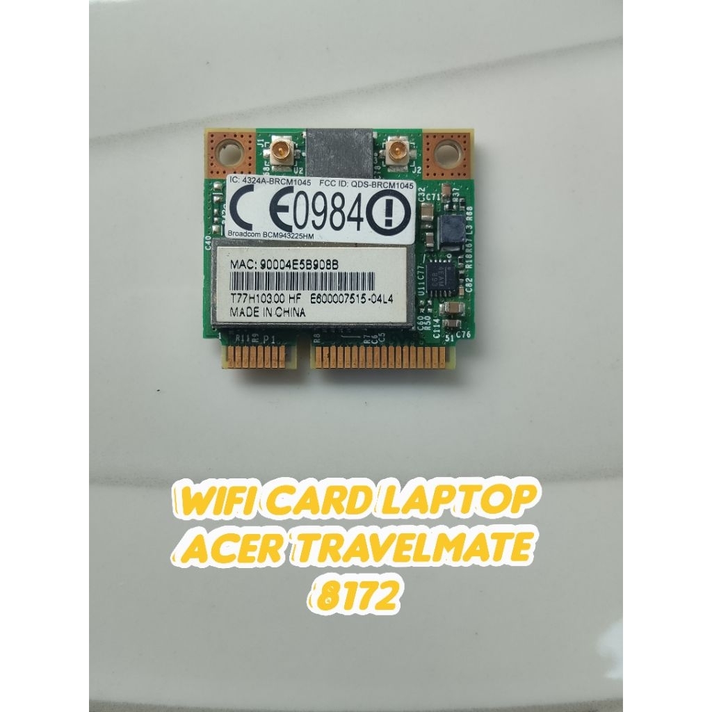 Wifi card laptop Acer travelmate 8172