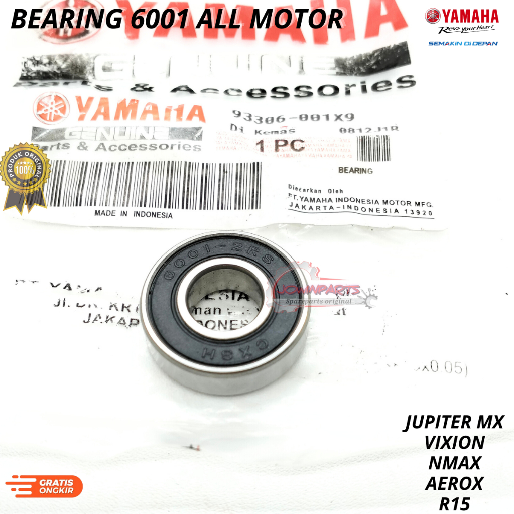 Bearing kruk as yamaha 6001 all motor JUPITER MX,VIXION,NMAX,AEROX,R15 berkulitas original asli ori