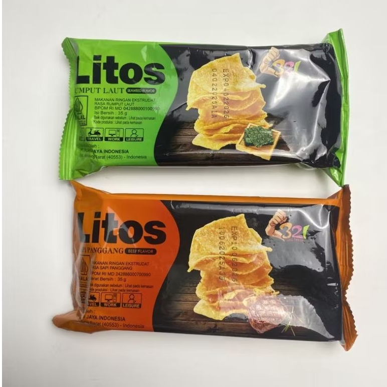 LITOS - Snack Chips Renyah Berbagai Rasa - 35 gr