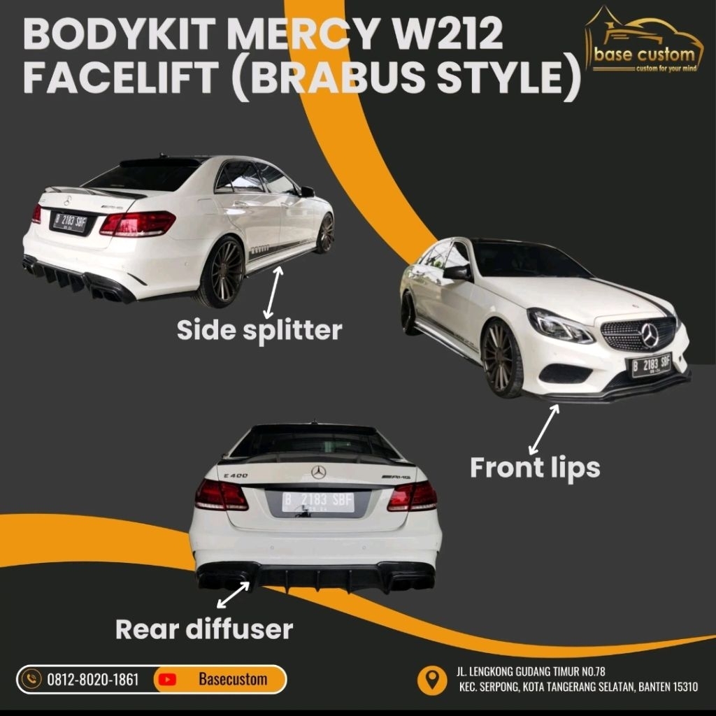 Bodykit Mercy W212 / Mercy W-212 facelift untuk bumper standar