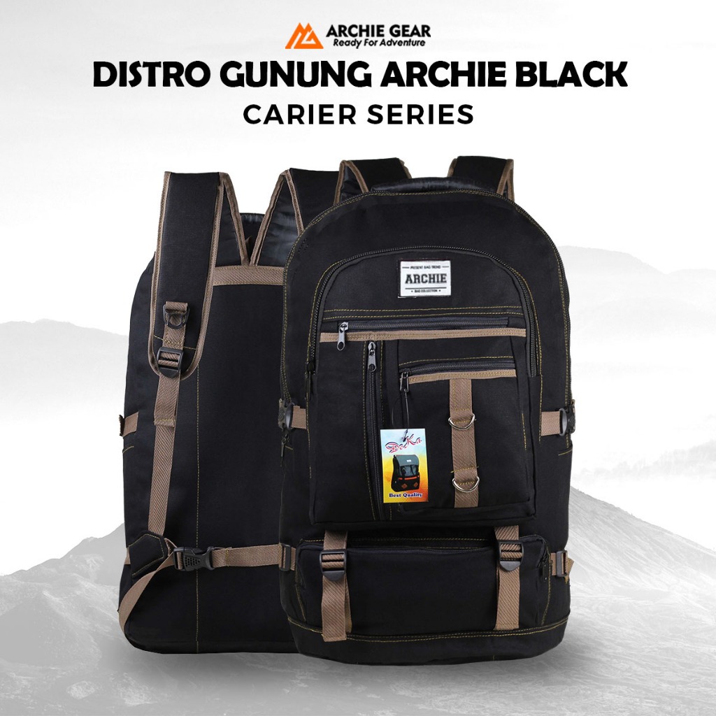 Ransel Gunung Carrier Outdoor Kapasitas 35 Liter Bahan Kanvas