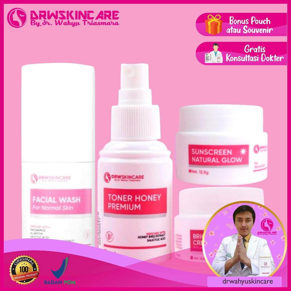 Paket Brightening Flek BCB 1/BCB 2/BCB 3 DRW Skincare Original by Dokter Wahyu Triasmara | Khusus Fl