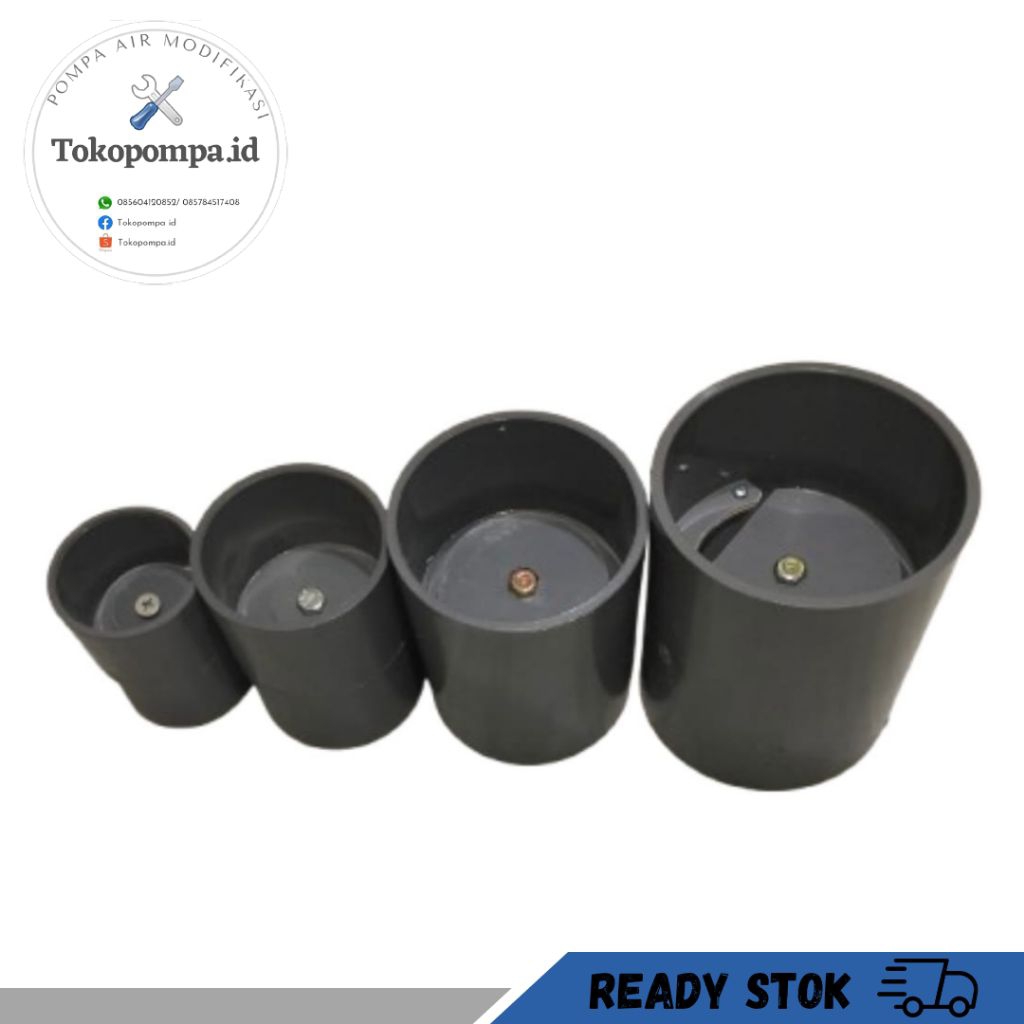 Tusen klep Got PVC Pompa Air 2 inch Klep Tengah Tanpa Sarangan