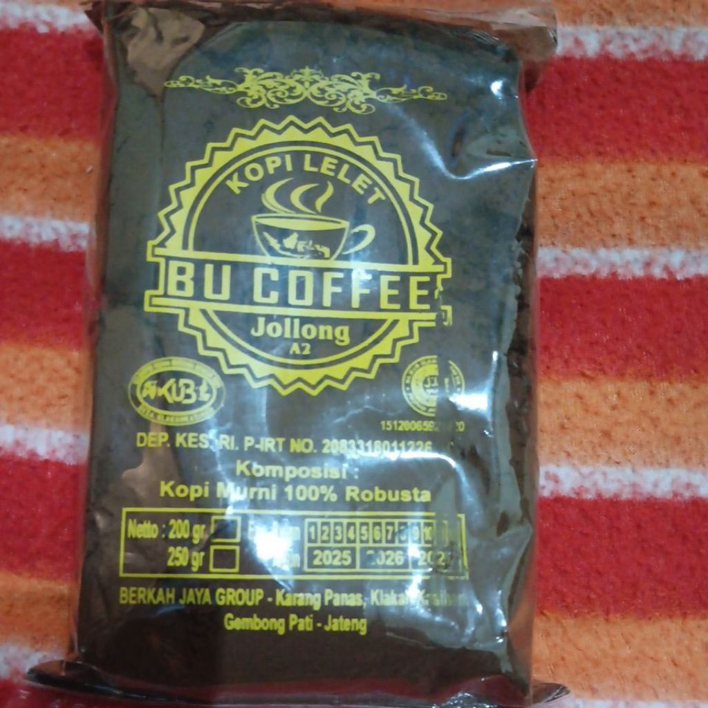 Kopi bubuk / Kopi lelet 200 gr khas jolong pati jawa tengah