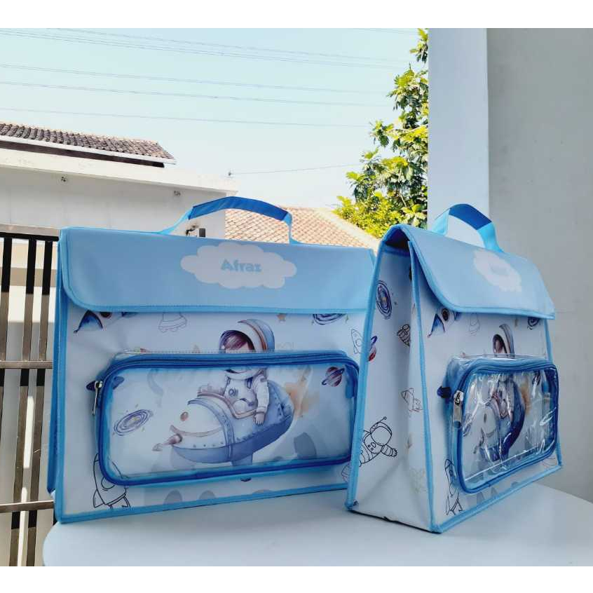 Souvenir ulang tahun folder bag map Custom Nama anak