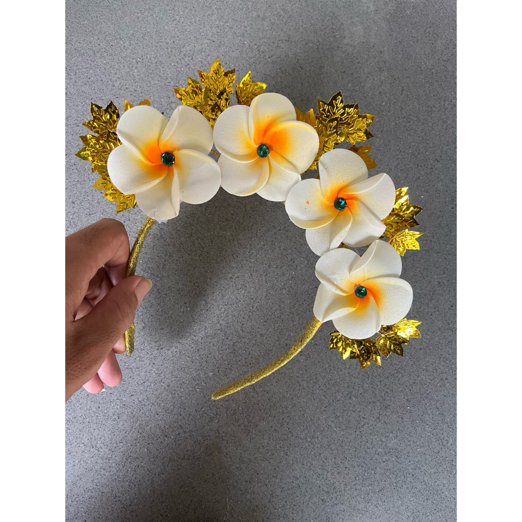 Mahkota Bando Bunga Kamboja Besar Anak Dan Dewasa