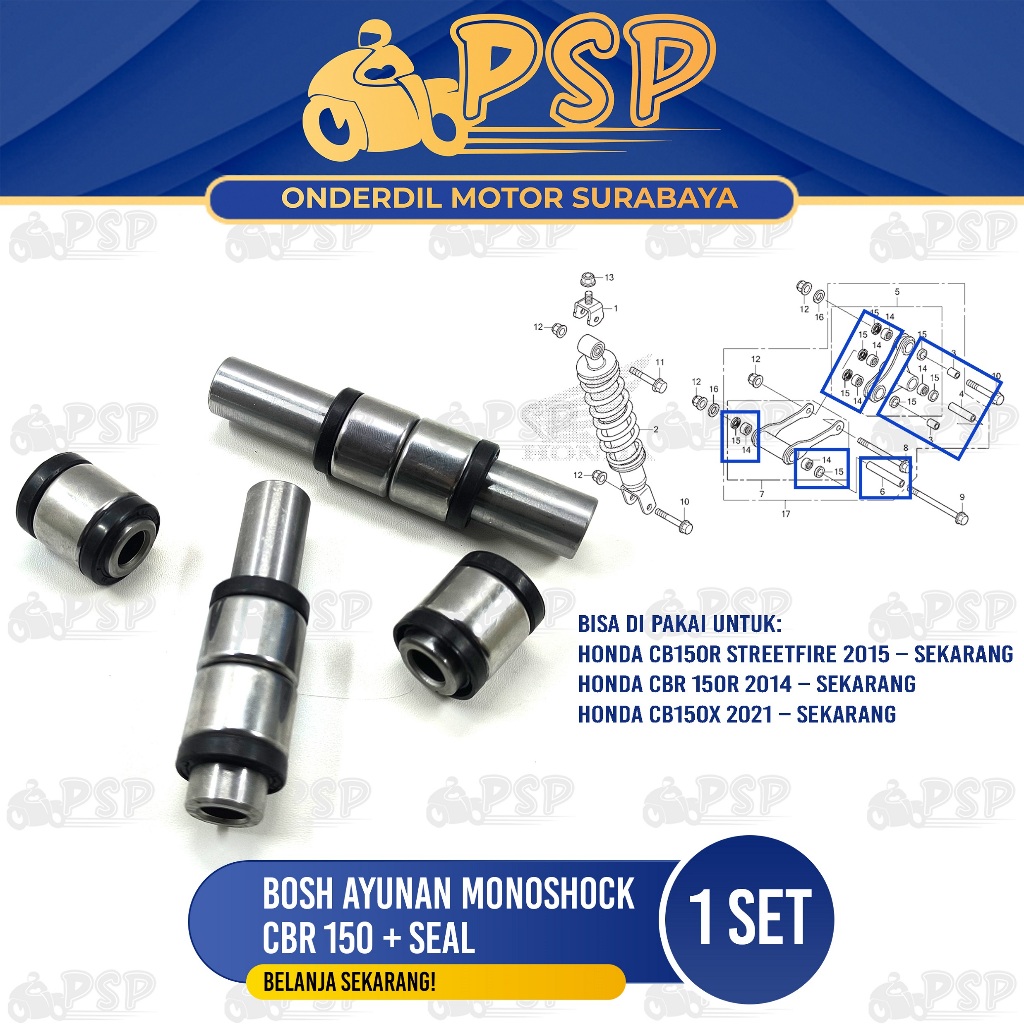 Bosh Ayunan Monoshock + Seal CBR 150 (Harga Set) - Bos Unitrack Ayun Mono Shock Belakang CB 150R