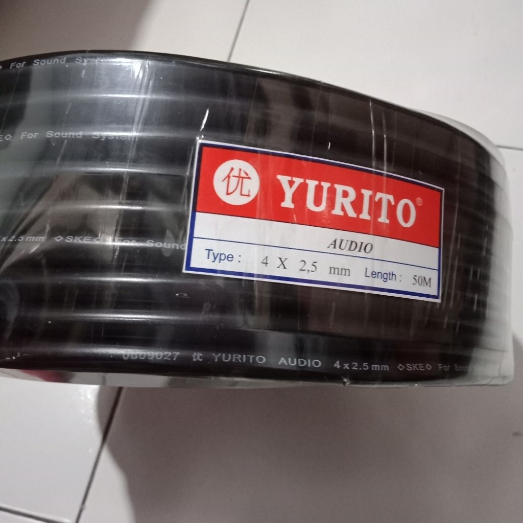 kabel yurito 4x2.5 mm panjang 50meter kabel speaker 4x2.5