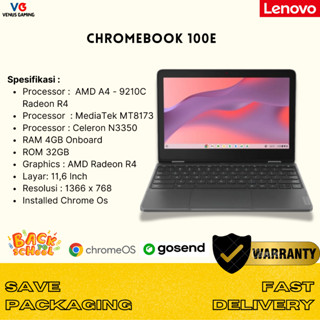 Jual Laptop Sekolah Lenovo Chromebook 100e Sim dan Ringan Layar 11 Inch Super Murah