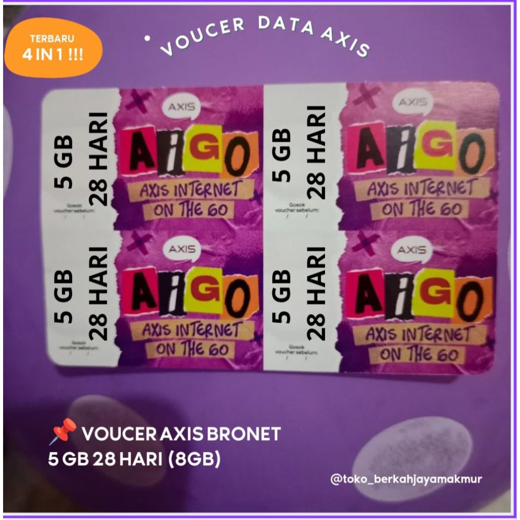 Voucer Data Axis 5GB 28Hari (8GB)