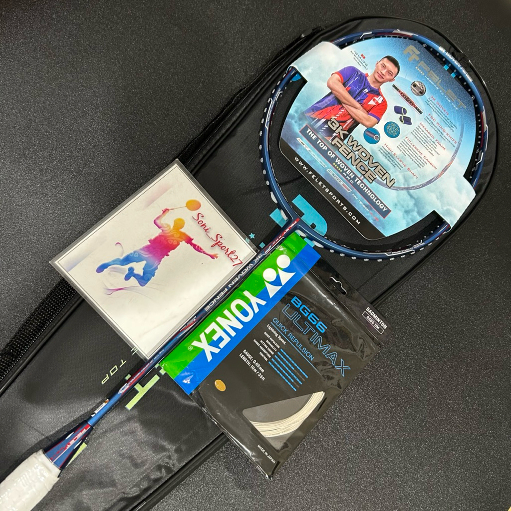 RAKET BADMINTON FELET 3K WOVEN FENCE ORIGINAL