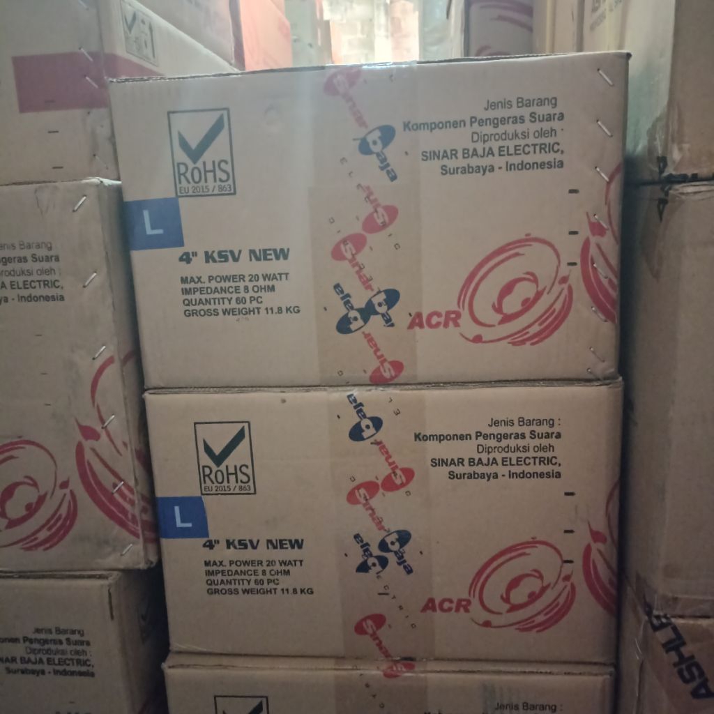 1 DUS ISI 60 PCS SPEAKER 4 INCH ACR KSV NEW 8 ohm 20 watt