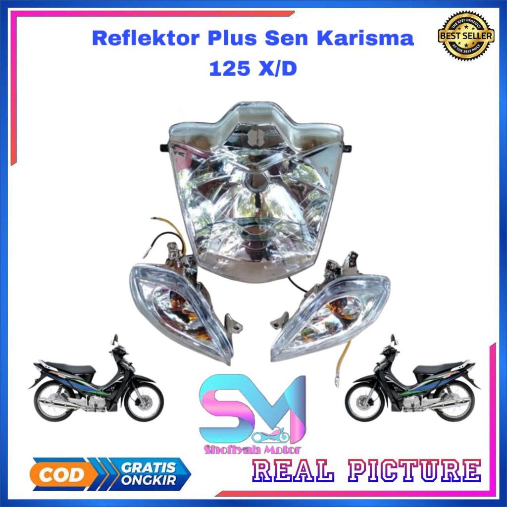 Reflektor Lampu Depan Paket Reflektor Lampu Depan Plus Sen Karisma 125 X Karisma 125 D Berkualitas D