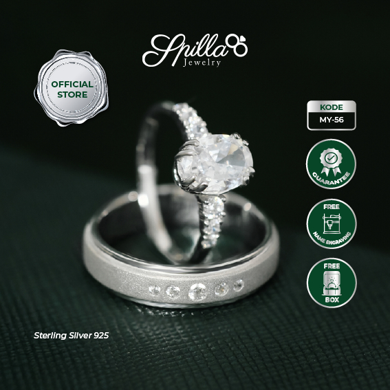 Spilla Jewelry Cincin Nikah Tunangan MY-56 Cincin Couple Perak