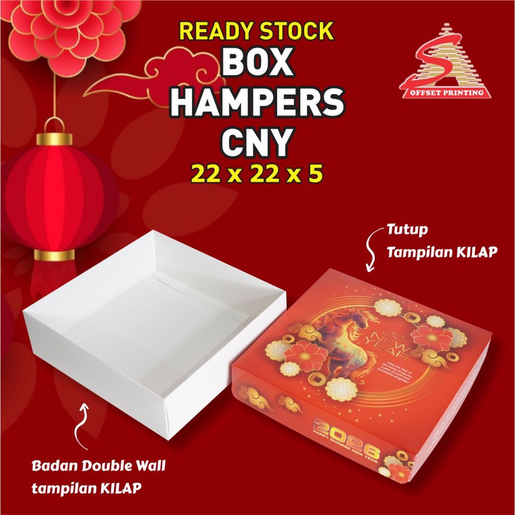 Box Imlek Motif Kuda 22x22x5