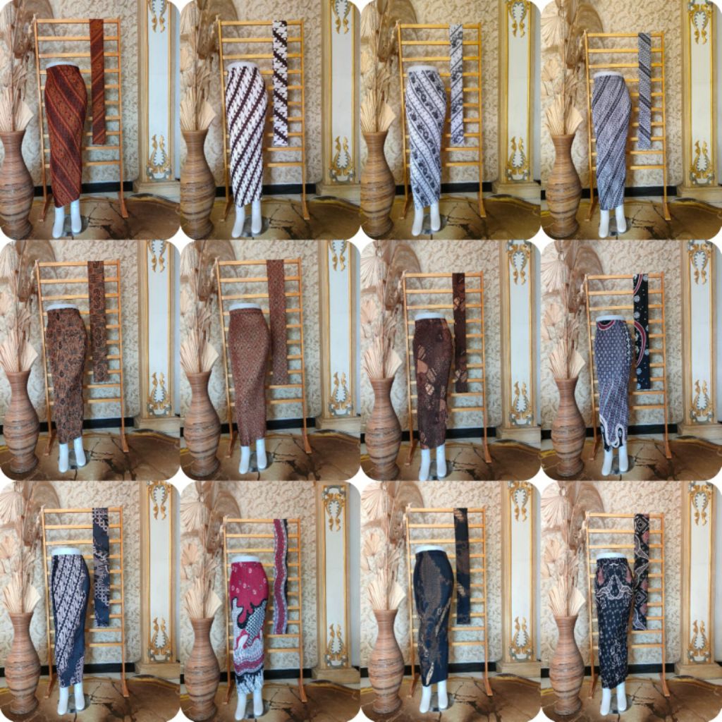 SET SELENDANG+ROK PLISKET BATIK PREMIUM//SELENDANG BATIK TERMURAH