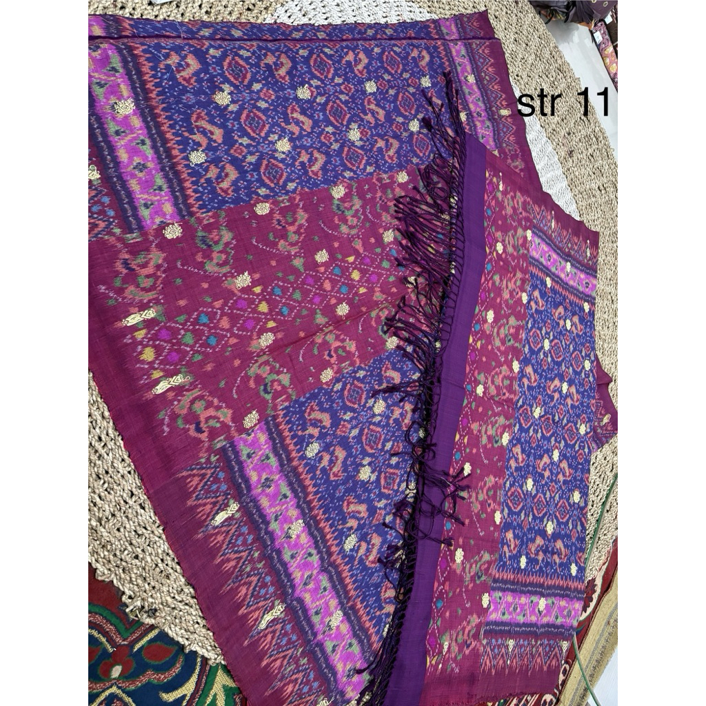 [FULL SUTRA] kamen full sutra tretes tenun ori palembang set kamen dan selendang endek bali sutra pa