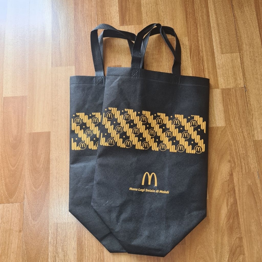 Kantong Tote Bag Tas Belanja Mc Donald Mc D Hokben Yoshinoya Dapur Solo Burger King Ultramen Hokben 