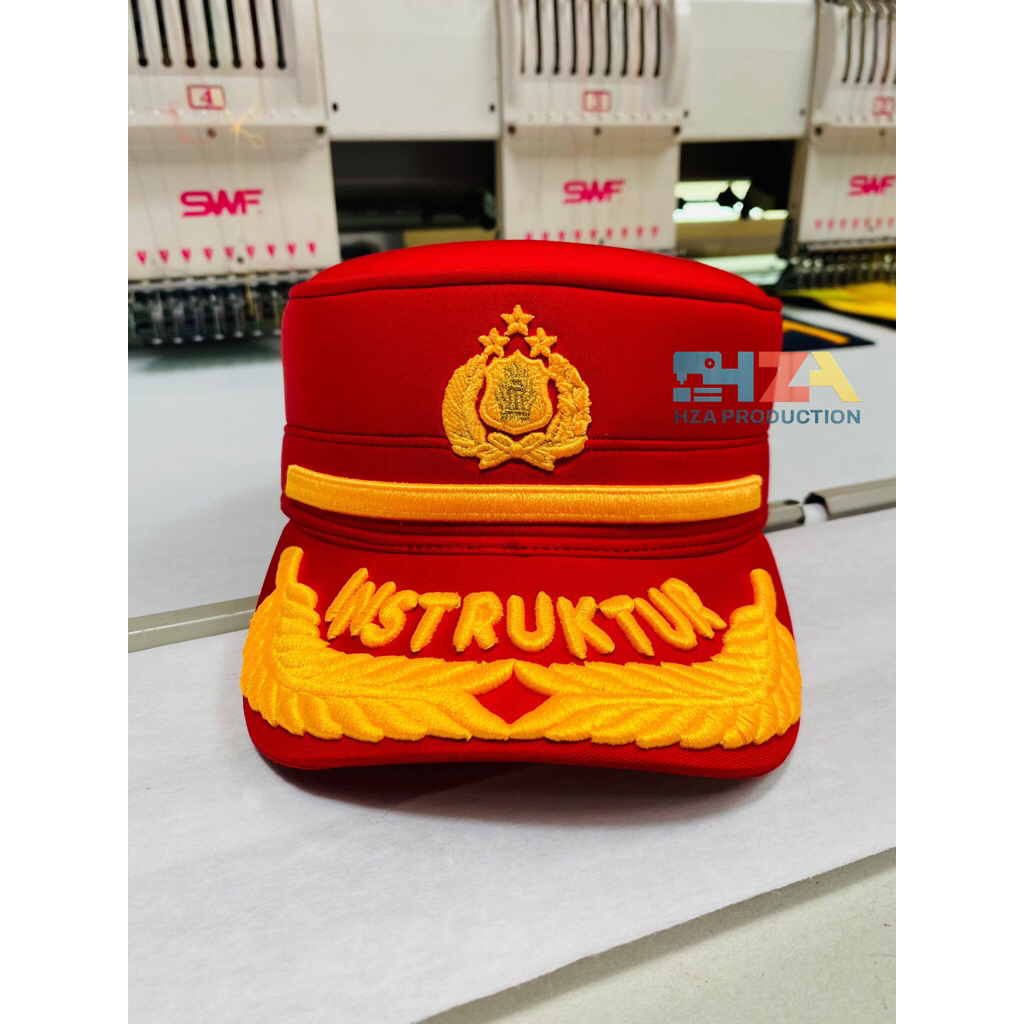 Topi Komando Pamen Instruktur Merah