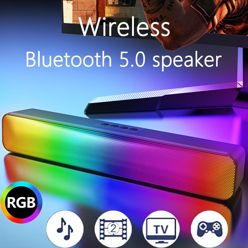 Speaker Soundbar Bluetooth Full Bass FLECO F-920 LED RGB USB AUX Komputer Aktif Salon Aktif Smart TV