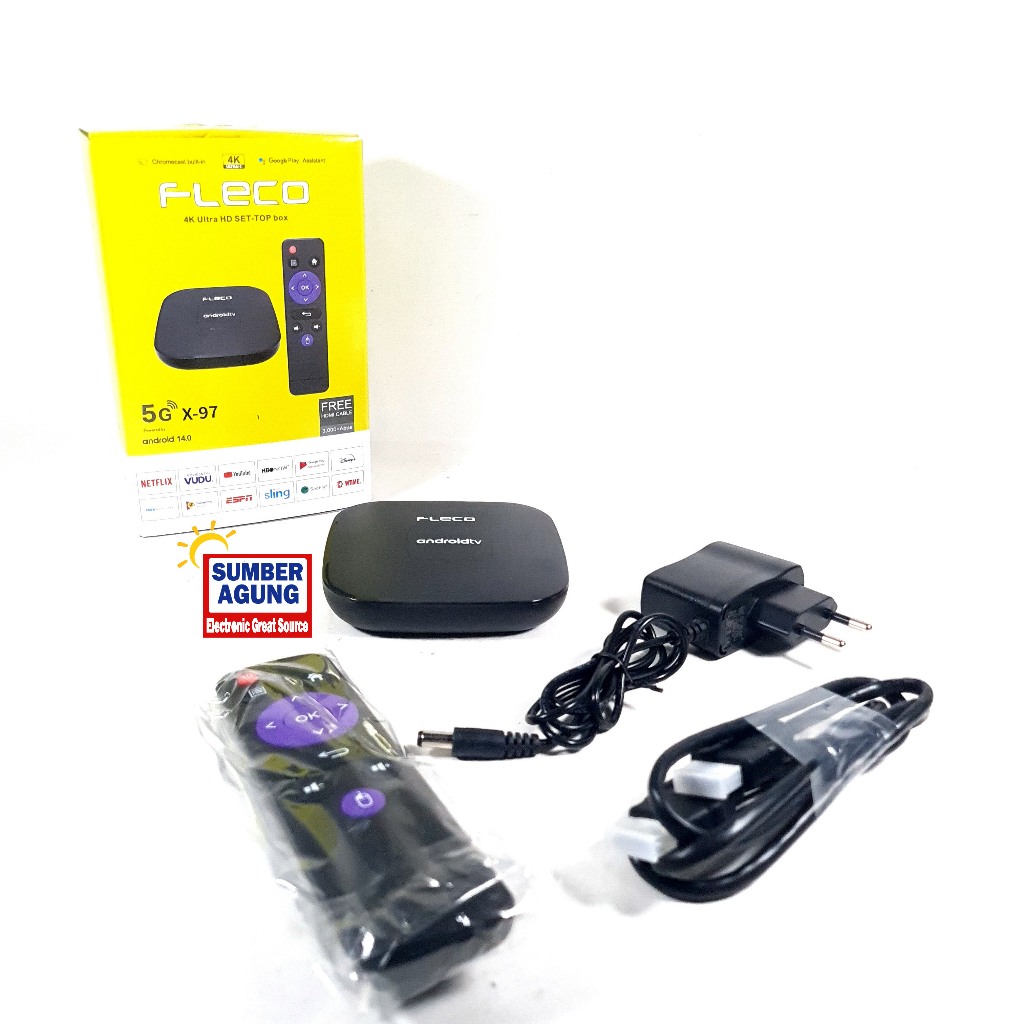 Android TV Box Fleco X-97 5G UHD Android 14.0 5G 4K UHD_Stb Android Fleco X-97 STB 2G+6G High Defini