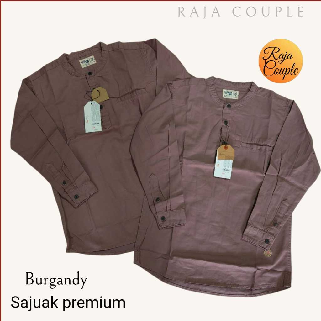 SAJUAK TG PREMIUM DUSTY PURPLE KEMEJA KOKO COUPLE AYAH ANAK ORIGINAL SAJUAK