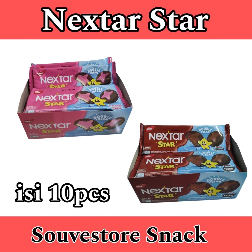 Nextar 1box isi 10pcs nextar Star nextar brownis nextar pineapple