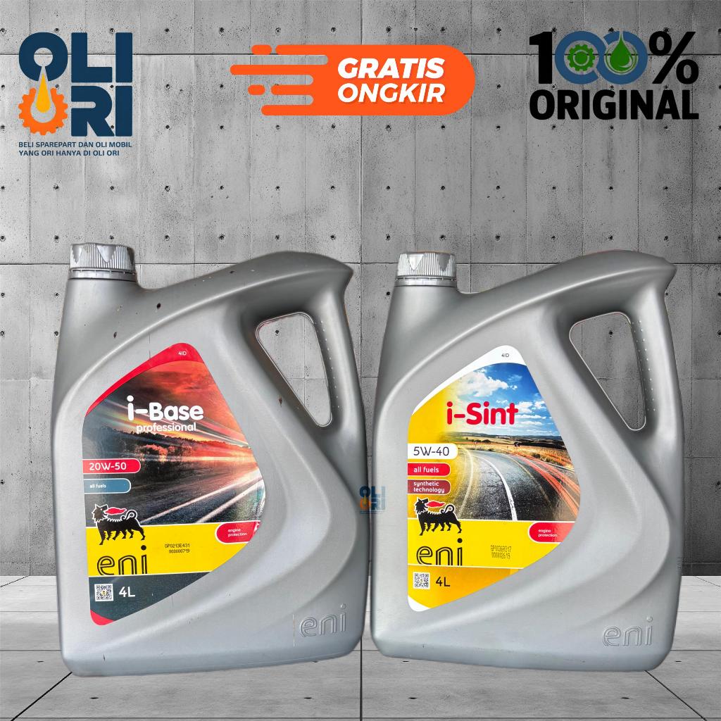 Oli ENI I-BASE PROFESIONAL 20W-50 I-SINT 5W-40 4Liter Oli Mobil Bensin Original