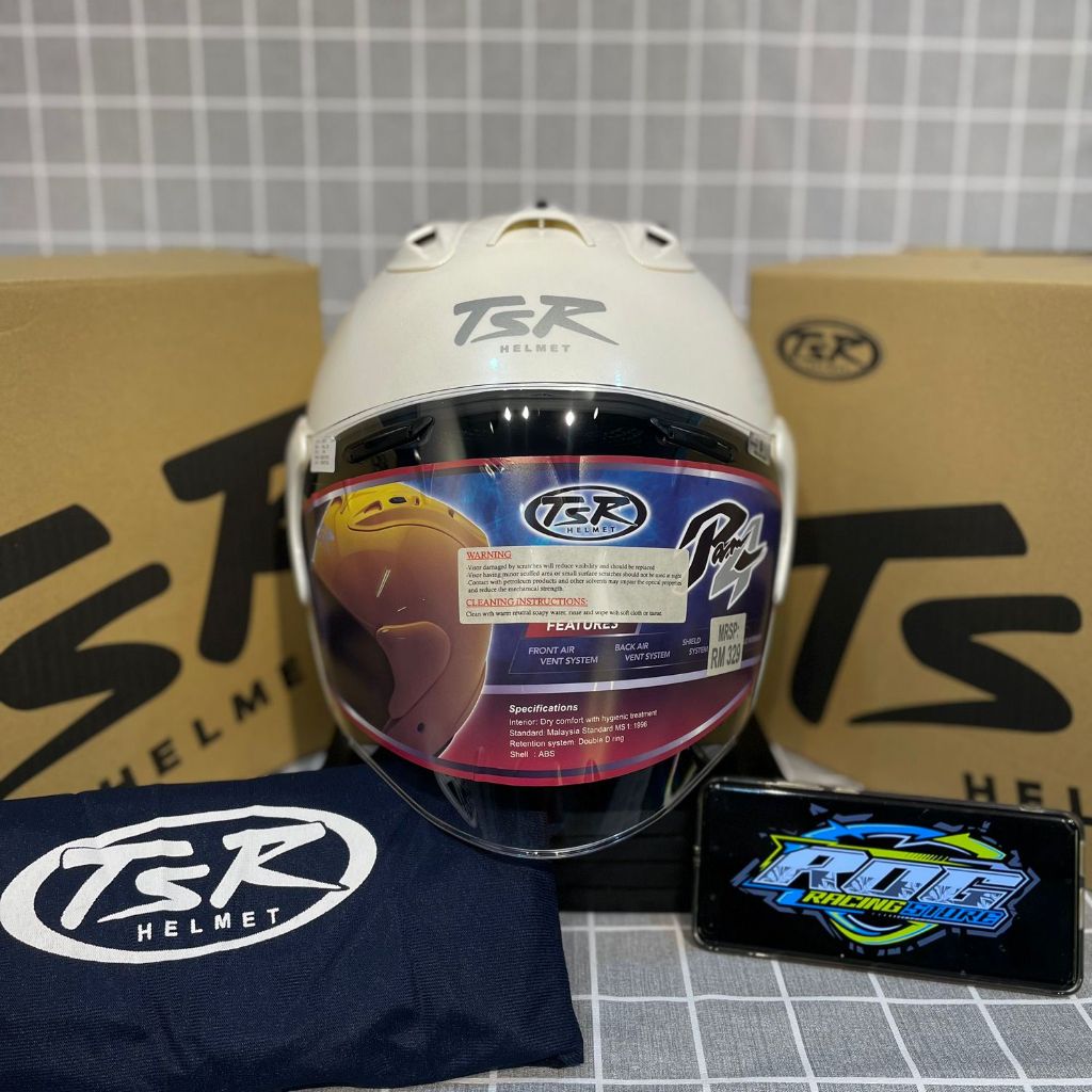 HELM TSR RAM4 GLASS WHITE