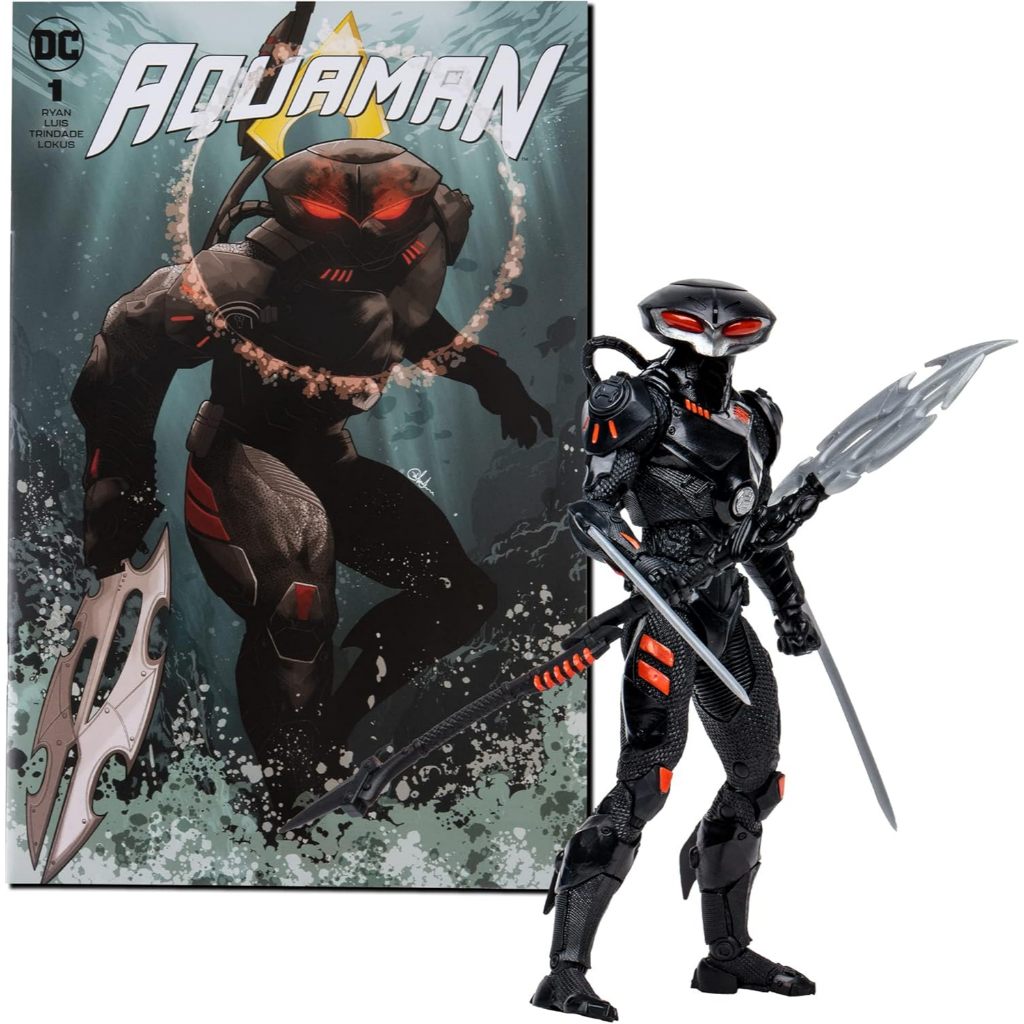 McFarlane Toys DC Direct Page Punchers Black Manta 7in Action Figure with Aquaman Comic