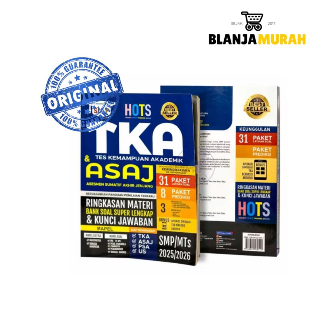 BUKU TKA SMP 2025/2026 : SIAP TKA & ASAJ BERDASARKAN PANDUAN PENILAIAN TERBARU SMP/MTs 2025/2026