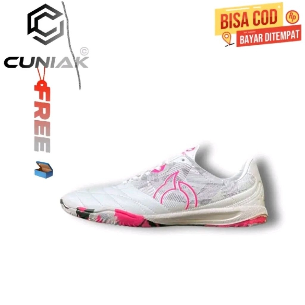 Sepatu Futsal ortus jogosala cruse v2 putih pink