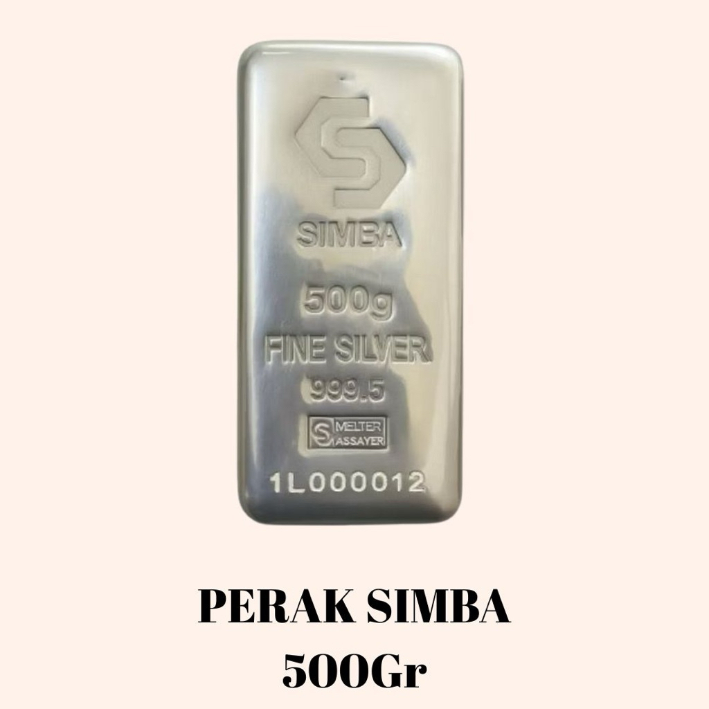 Perak Simba 500gram ready stock/ perak batangan murni 100%