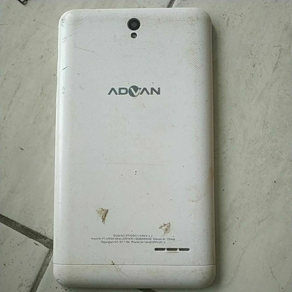 cessing bekas tablet Advan e1c pro tombol lengkap,glass pecahh